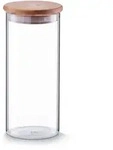 Vorratsglas Bamboodeckel (DH 10.50x23 cm) - wei&szlig; - DH 10.50x23 cm