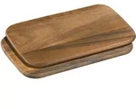 Fr&uuml;hst&uuml;cksbrett-Set ZASSENHAUS AKAZIE (LB 26x17 cm) - braun - LB 26x17 cm