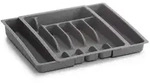 Besteckkasten FLEXI (BHT 30x7x38 cm) - grau - BHT 30x7x38 cm