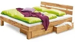 Massivholzbett INGA (LF 140x200 cm) - braun - LF 140x200 cm