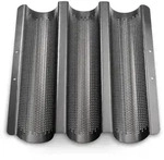 Baguetteblech K&Uuml;CHENPROFI BAKE (BHT 30x4x40 cm) - schwarz - BHT 30x4x40 cm