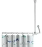 Deckenst&uuml;tze f&uuml;r Duschstangen (T 57 cm) - wei&szlig; - T 57 cm