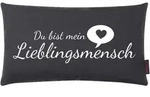Kissen LIEBLINGSMENSCH anthr. (BH 50x30 cm) - grau - BH 50x30 cm