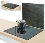 Herdblende SCHIEFER (BT 50x56 cm) - braun - BT 50x56 cm