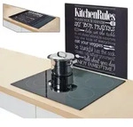 Herdabdeckplatte KITCHEN (BT 50x56 cm) - schwarz - BT 50x56 cm