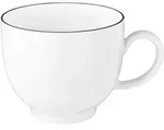 Kaffeeobertasse LIDO BLACK LIN (BHT 10.70x6.70x8.10 cm) - wei&szlig; - BHT 10.70x6.70x8.10