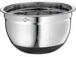 R&uuml;hrsch&uuml;ssel rutschfest (D 24 cm) - silber - D 24 cm