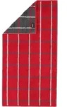 Handtuch NOBLESSE SQUARE KARO (BL 50x100 cm) - rot - BL 50x100 cm