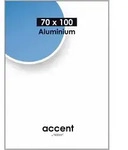 Bilderrahmen ACCENT (BH 70x100 cm) - silber - BH 70x100 cm