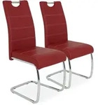 Freischwinger FLORA S 2er Set (BHT 42x98x57 cm) - Bezug: Lederlook - BHT 42x98x57 cm