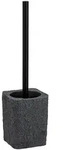 Toilettengarnitur VILLATA (BHT 11,20x37x10 cm) - grau - BHT 11,20x37x10 cm