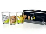 Trinkglas-Set AFRIKATIERE (BHT 25x8x8 cm) - bunt - BHT 25x8x8 cm