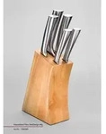 Messerblock JUSTINUS NEW STEEL DESIGN (LBH 19x8x34 cm) - braun - LBH 19x8x34 cm