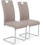 Freischwinger RUBY S 2er Set (BHT 44x103x60 cm) - Bezug: Lederlook - BHT 44x103x60