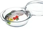 Sch&uuml;ssel mit Deckel SIMAX - transparent