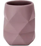 Zahnputzbecher CRACKLE (LBH 8x8x10 cm) - rosa - LBH 8x8x10 cm