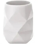 Zahnputzbecher CRACKLE (LBH 8x8x10 cm) - wei&szlig; - LBH 8x8x10 cm