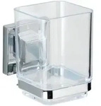 Zahnputzbecher QUADRO (BHT 7,50x10x10 cm) - bunt - BHT 7,50x10x10 cm
