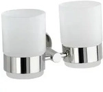 Zahnputzbecherset BOSIO (BHT 17,50x9,50x9 cm) - silber - BHT 17,50x9,50x9 cm