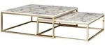 Beistelltisch (LBH 75x75x27 cm) - wei&szlig; - LBH 75x75x27 cm