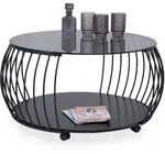 Couchtisch HILMA (DH 80x46 cm) - schwarz - DH 80x46 cm