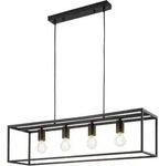 Pendelleuchte HAMPER (BHT 85x22x22 cm) - schwarz - BHT 85x22x22 cm