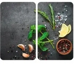 Herdabdeckplatte 2er Set (BHT 30x5.50x52 cm) - BHT 30x5.50x52 cm