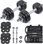 SPORTINATOR "Machine" Kurzhantel Set 15 kg mit Koffer schwarz