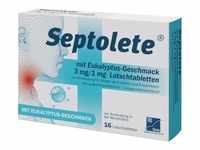 Septolete 3 mg/1 mg Lutschtabletten mit Eukalyptus-Geschmack