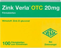 PZN-DE 03000549, Verla-Pharm Arzneimittel Zink Verla OTC 20mg 100 stk