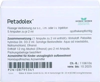 PZN-DE 08795341, WEBER & WEBER Petadolex Ampullen 5X2 ml, Grundpreis: &euro; 1.223,-