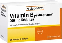 PZN-DE 01586054, Vitamin B1 ratiopharm 200 mg Tabletten 100 stk