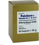 PZN-DE 12569001, FBK-Pharma Fols&auml;ure+Vitamin B6+B12 Komplex N Kapseln (60 stk)