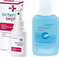 PZN-DE 08100654, SCH&uuml;LKE & MAYR Octenisept L&ouml;sung 50ml + Desmanol care alkoholische