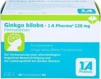 PZN-DE 17534792, Ginkgo biloba - 1 A Pharma 120 mg Filmtabletten 60 stk
