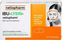 PZN-DE 16204710, Ibu-Lysin ratiopharm 293 mg Filmtabletten 20 stk