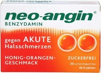 Neo Angin Benzydamin gegen akute Halsschmerzen Honig-Orange