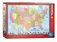 Eurographics - Karte der Vereinigten Staaten von Amerika (Puzzle)