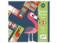 Djeco - Domino-Puzzle TIERE 28-teilig in bunt