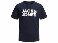 JACK & JONES - T-Shirt JJECORP LOGO in navy blazer, Gr.128
