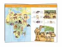 Djeco - Geschichtenpuzzle WORLD'S ANIMALS mit Broschüre 100-teilig