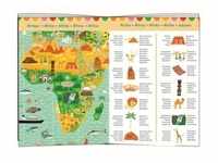 Djeco - Geschichtenpuzzle AROUND THE WORLD mit Broschüre 200-teilig