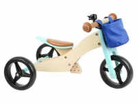 small foot® - Laufrad TRIKE 2 in 1 aus Holz in türkis