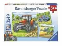 Ravensburger Verlag - Ravensburger Puzzle "Große Landmaschinen", 3 x 49 Teile