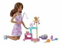 Mattel - Barbie-Puppe und Kätzchen Kratzbaum Spielset