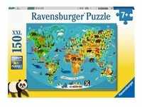 Ravensburger Verlag - Puzzle TIERISCHE WELTKARTE 150-teilig