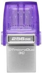 Kingston DataTraveler microDuo 3C USB-Stick 256GB lila/silber