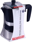 Pedrini MyMoka Induction Coffee Maker 6 Tassen blau
