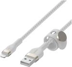 Belkin BoostCharge Pro Flex geflochtenes USB-A/Lightning-Kabel 1m wei&szlig;