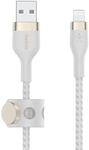 Belkin BoostCharge Pro Flex geflochtenes USB-A/Lightning-Kabel 2m wei&szlig;